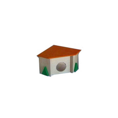 Domek drewniany dla gryzonia narożny Pinokio 05
