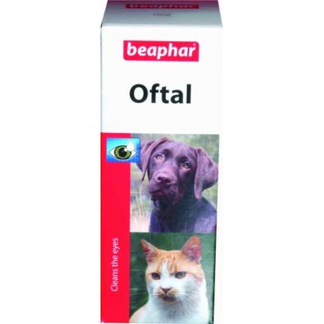 Beaphar Oftal krople do pielęgnacji oczu dla psów i kotów