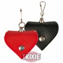 Adresówka skórzana czarna w kształcie serca Trixie