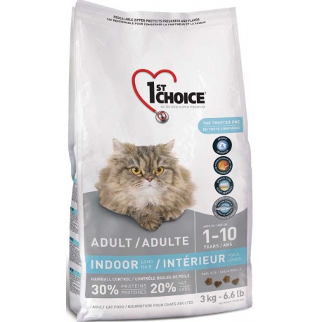Karma z łososiem 6kg dla kotów domowych długowłosych 1st Choice