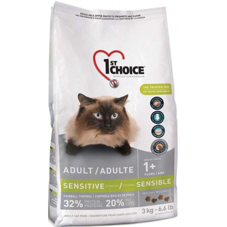 Karma z kurczakiem 3kg dla kotów o wrażliwym żołądku 1st Choice
