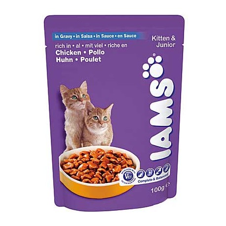 IAMS KITTEN&JUNIOR, saszetka dla kociąt i kotek karmiących