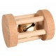 Zabawka drewniana cylindryczna 5cm z dzwoneczkiem Trixie